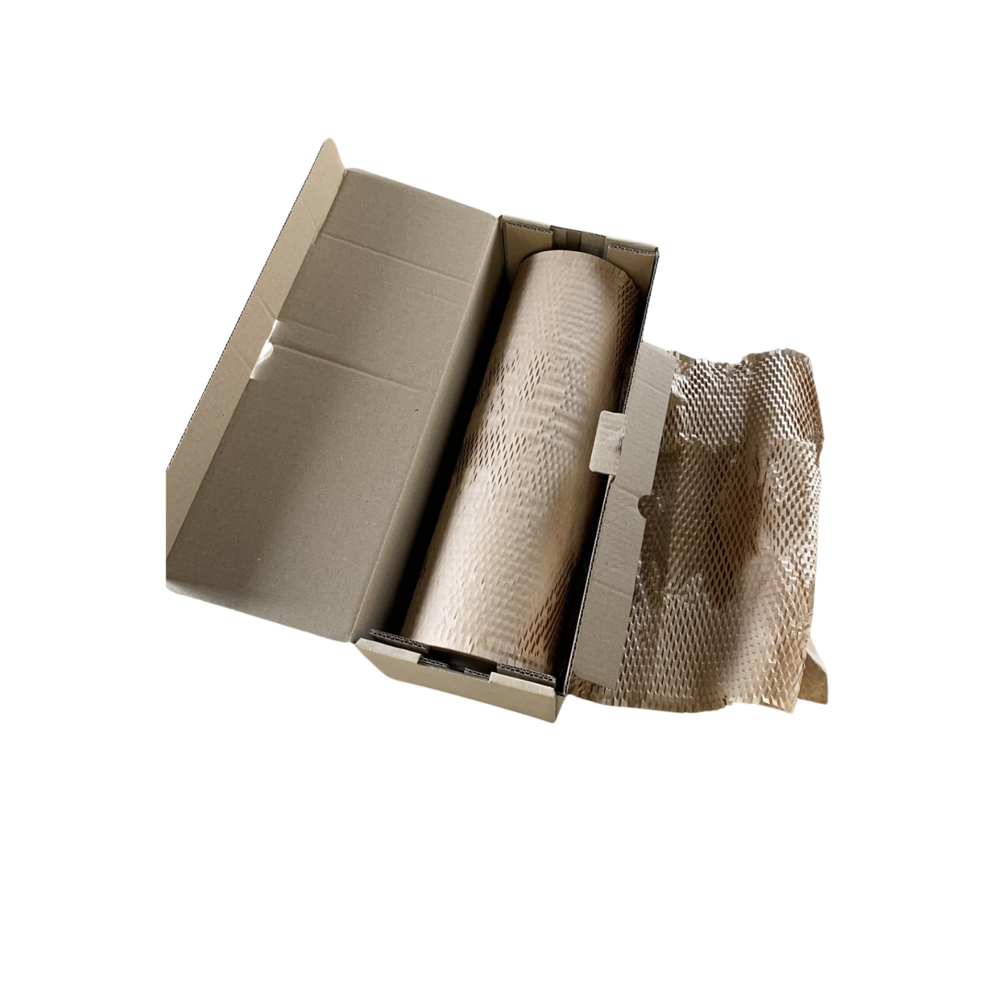 Honeycomb Paper Roll in Cardboard Dispenser – 400mm x 100m