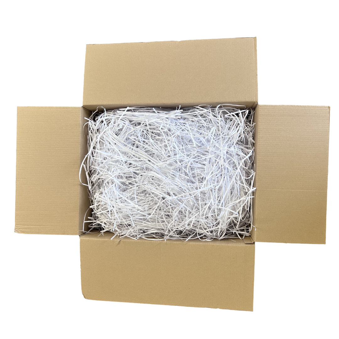 3.8mm Straight cut pure white shredded paper 2kgs
