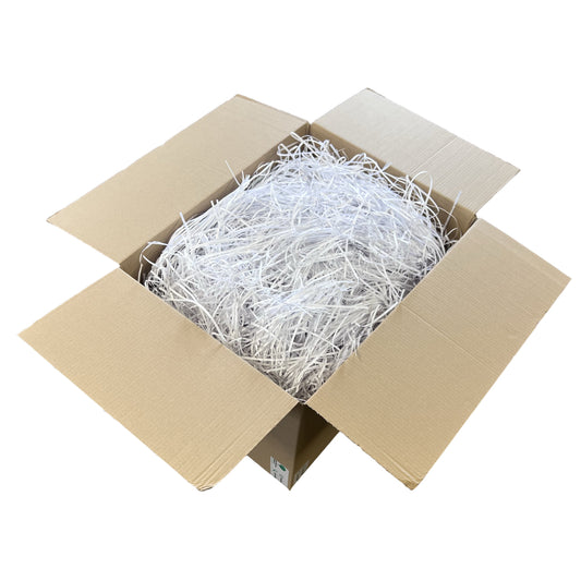3.8mm Straight cut pure white shredded paper 5kgs