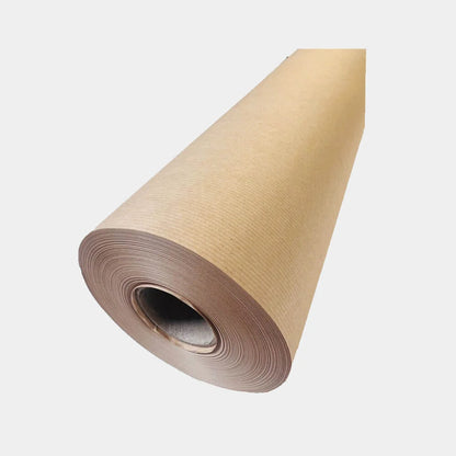 Pure Ribbed Kraft Paper Roll 600mm x 100m 50gsm Brown Parcel Wrapping Paper
