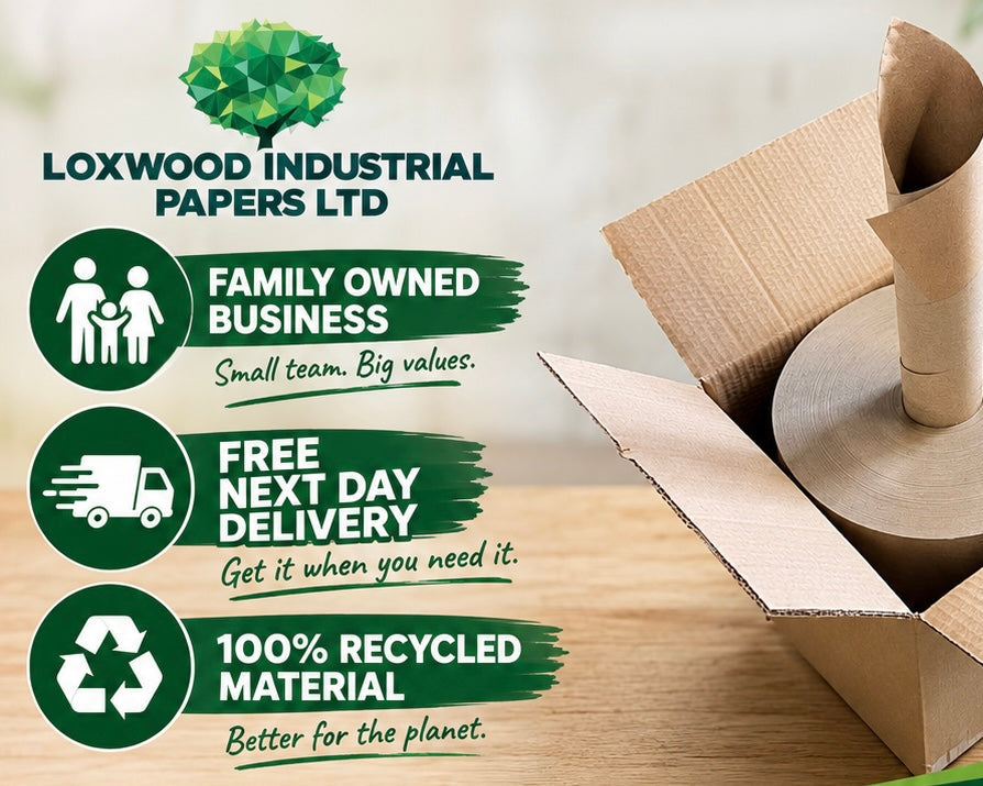 300mm X 700m 70gsm Void Fill Packing Paper Roll | 100% Recycled Eco Box Filler