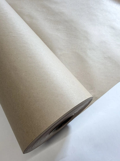Pure Kraft Paper Roll 900mmx 210m 90gsm Brown Parcel Wrapping Packaging Roll