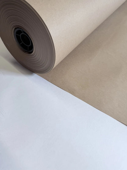 Pure Kraft Paper Roll 900mmx 210m 90gsm Brown Parcel Wrapping Packaging Roll